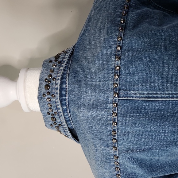 Nwt Frame Denim Le Studded Motif Denim Jacket - Picture 10 of 16